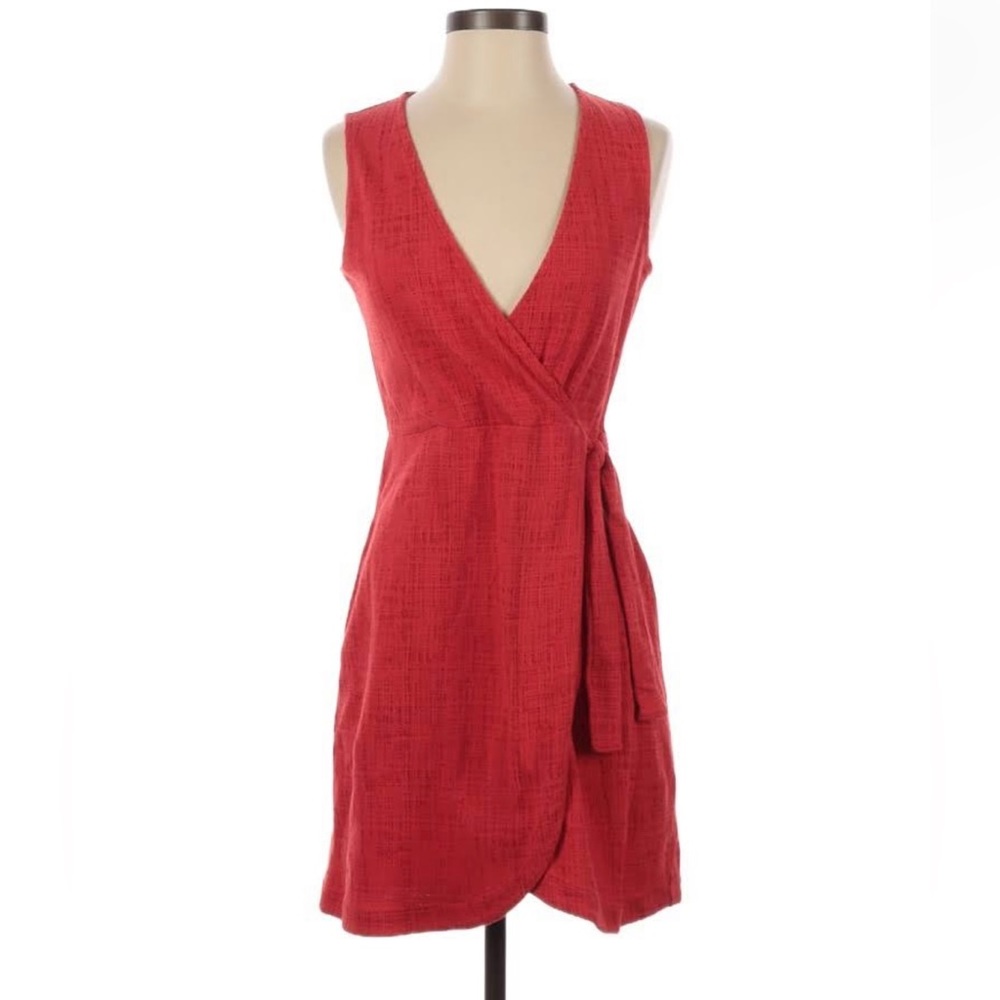 Madewell texture and thread wrap dress